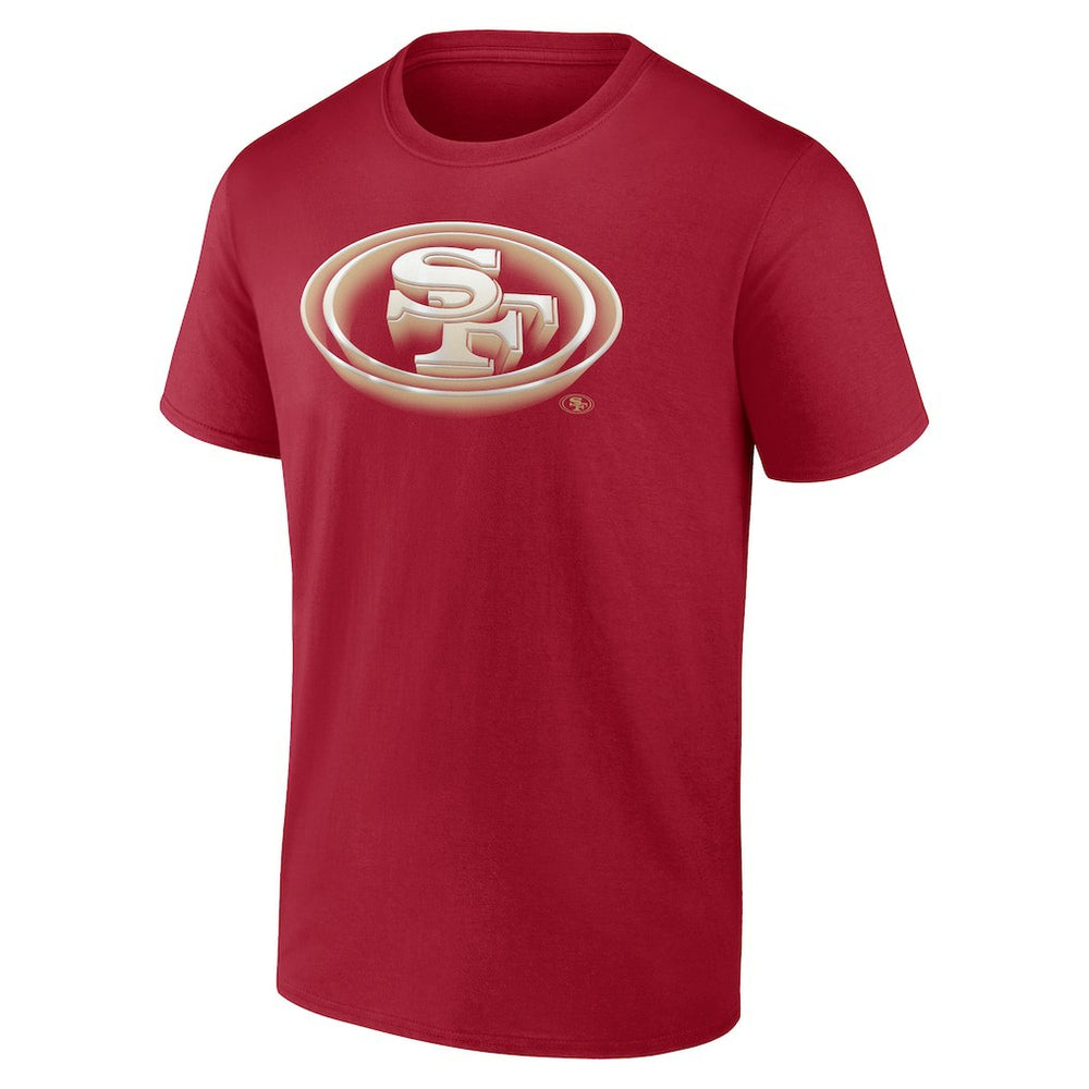 San Francisco 49ers Chrome Dimension T-Shirt Scarlet | NFL