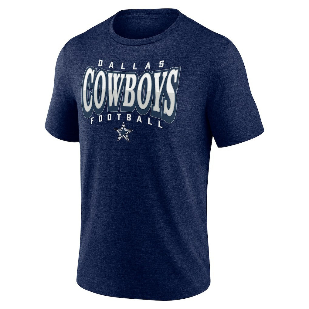 Dallas Cowboys Divided Warp Tri-Blend T-Shirt Navy | NFL