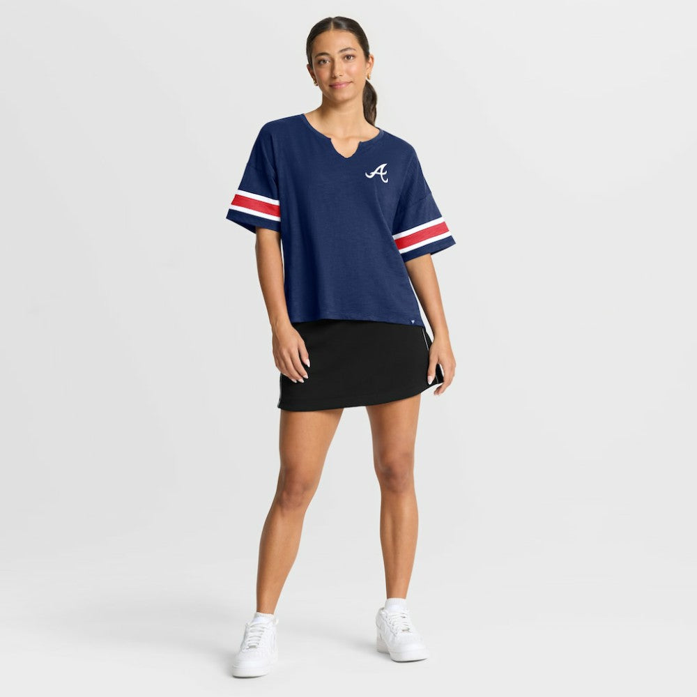 Atlanta Braves Fanatics Women's Curl Route T-Shirt - MLB