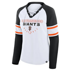 San Francisco Giants Fanatics Women's Blitz Package Raglan Lace-Up V-Neck Long Sleeve T-Shirt - MLB