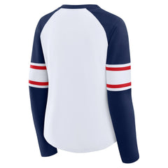 Atlanta Braves Fanatics Women's Blitz Package Raglan Lace-Up V-Neck Long Sleeve T-Shirt - MLB