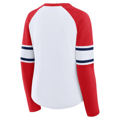 St. Louis Cardinals Fanatics Women's Blitz Package Raglan Lace-Up V-Neck Long Sleeve T-Shirt - MLB