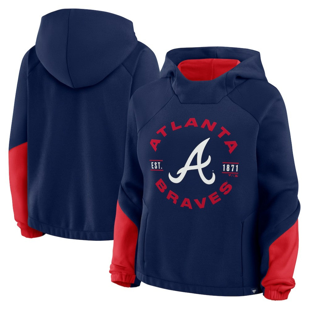 Atlanta Braves Fanatics Women's Oversized Time to Win Pullover Hoodie - MLB