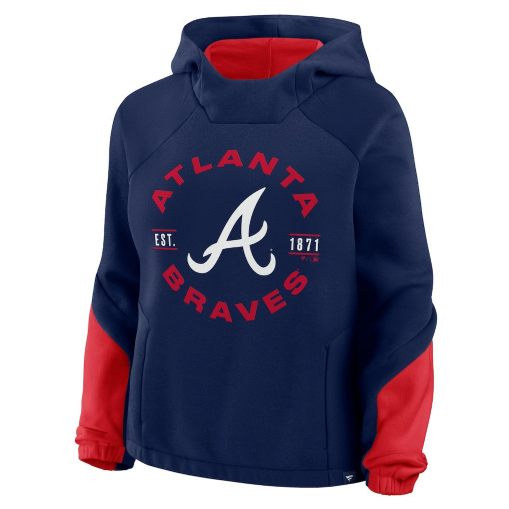 Atlanta Braves Fanatics Women's Oversized Time to Win Pullover Hoodie - MLB