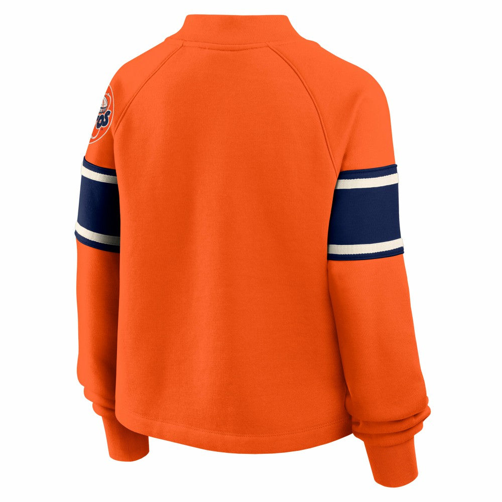 Houston Astros Fanatics Women's Oversized Toss Sweep Raglan Pullover Sweatshirt - MLB