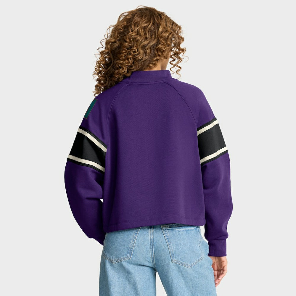 Arizona Diamondbacks Fanatics Women's Oversized Toss Sweep Raglan Pullover Sweatshirt - MLB