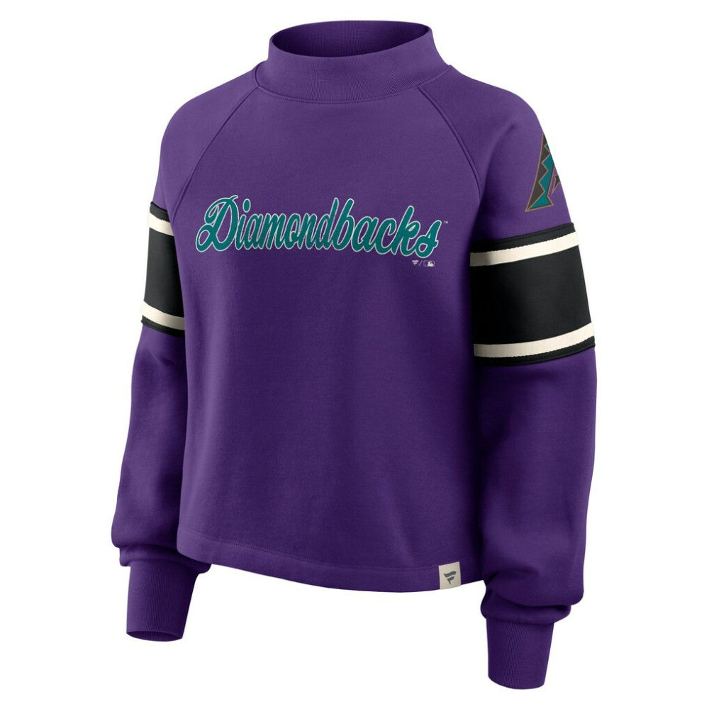 Arizona Diamondbacks Fanatics Women's Oversized Toss Sweep Raglan Pullover Sweatshirt - MLB
