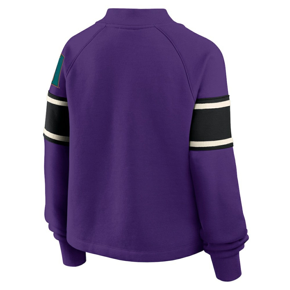 Arizona Diamondbacks Fanatics Women's Oversized Toss Sweep Raglan Pullover Sweatshirt - MLB