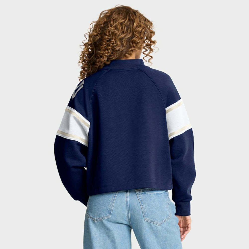 New York Yankees Fanatics Women's Oversized Toss Sweep Raglan Pullover Sweatshirt - MLB