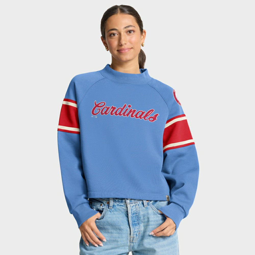 St. Louis Cardinals Fanatics Women's Oversized Toss Sweep Raglan Pullover Sweatshirt - MLB