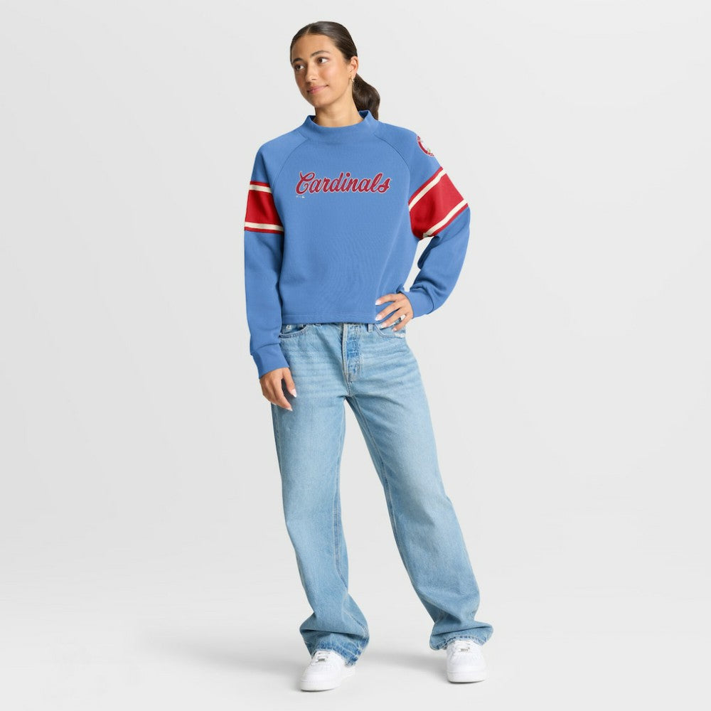 St. Louis Cardinals Fanatics Women's Oversized Toss Sweep Raglan Pullover Sweatshirt - MLB