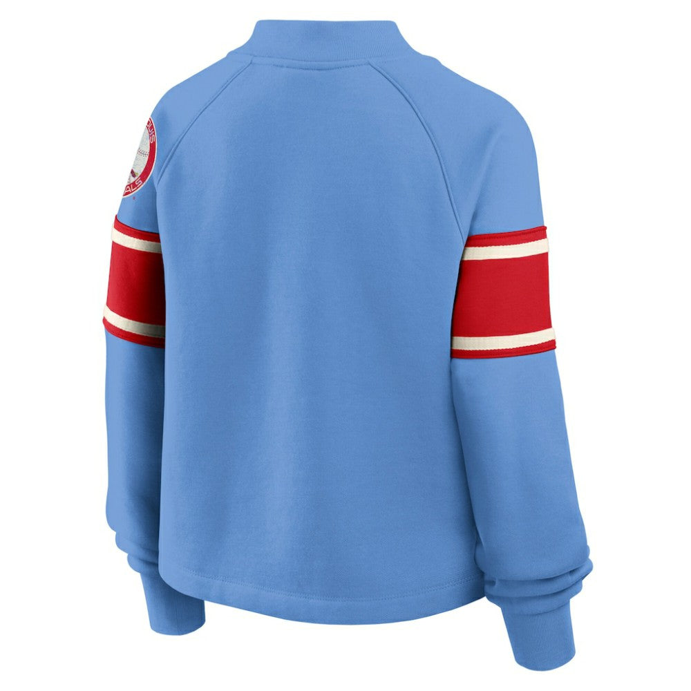 St. Louis Cardinals Fanatics Women's Oversized Toss Sweep Raglan Pullover Sweatshirt - MLB