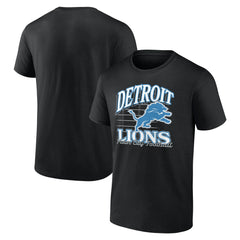 Detroit Lions Retro Gridiron T-Shirt Black | NFL