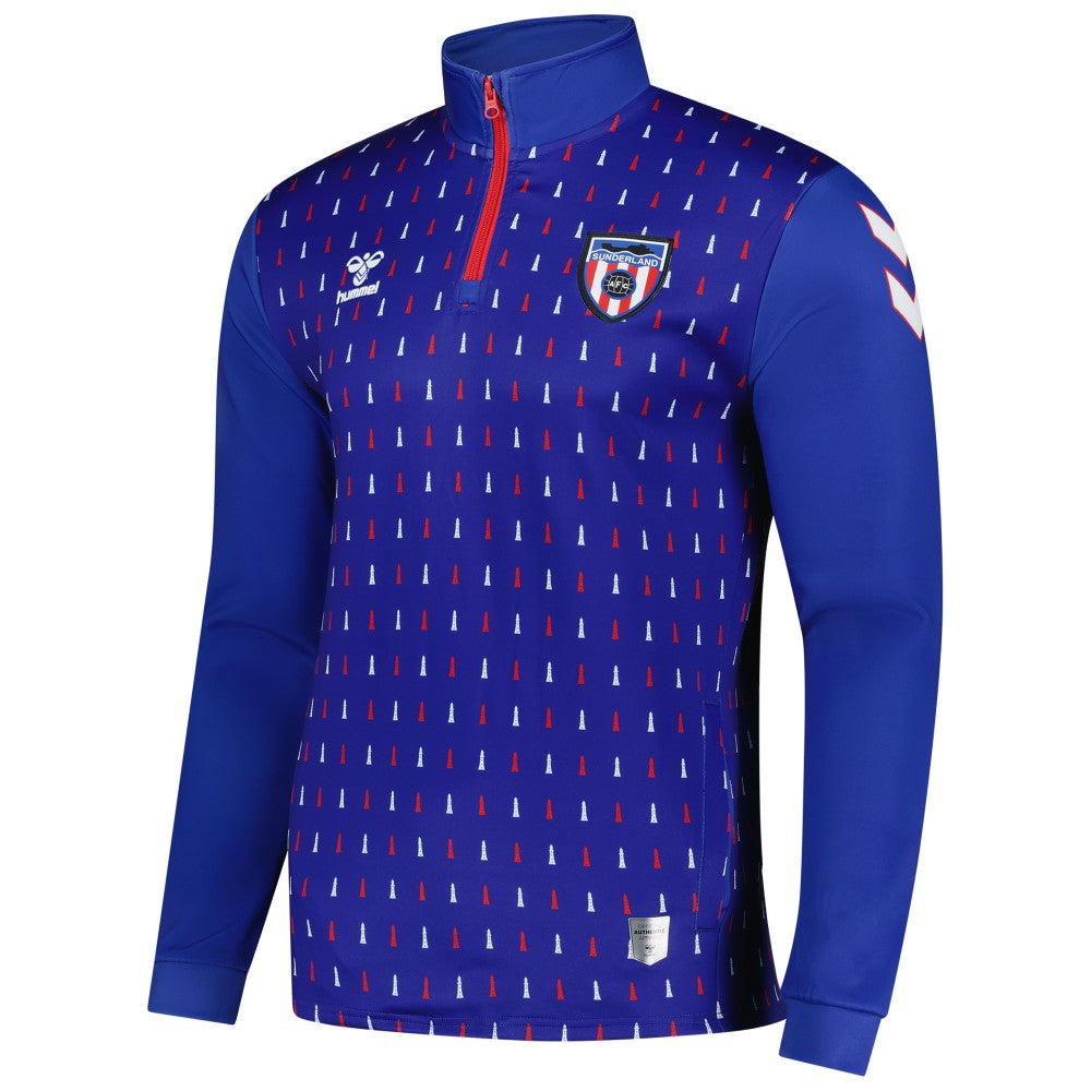 Sunderland Hummel Away Pre-Match Half Zip Blue - FIFA World CUP