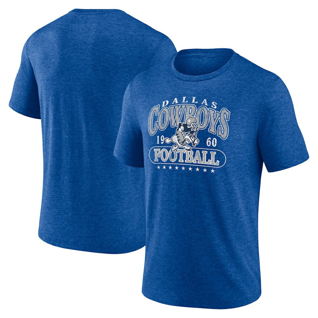Dallas Cowboys Retro Tri-Blend T-Shirt Royal | NFL