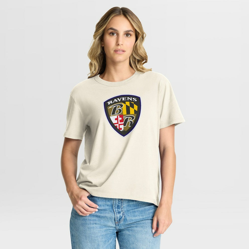 Baltimore Ravens Women's Dove Legacy T-Shirt Cream | Fanatics