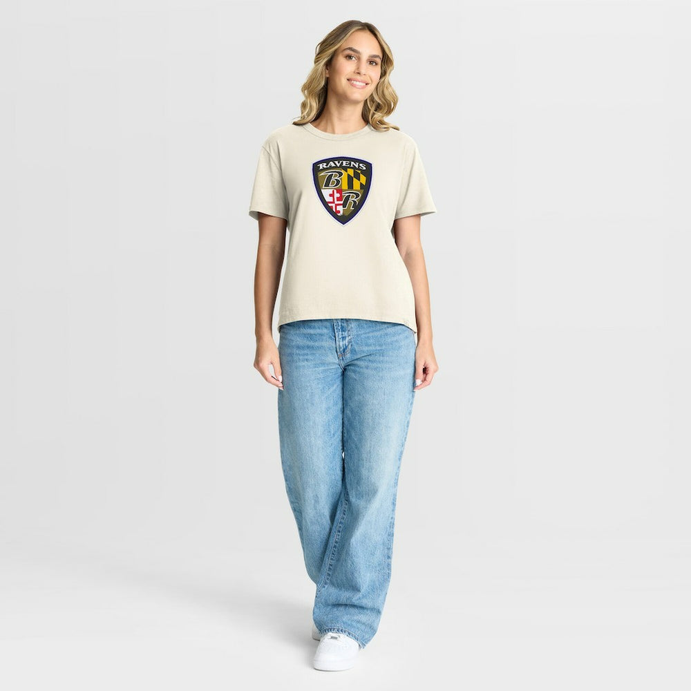 Baltimore Ravens Women's Dove Legacy T-Shirt Cream | Fanatics