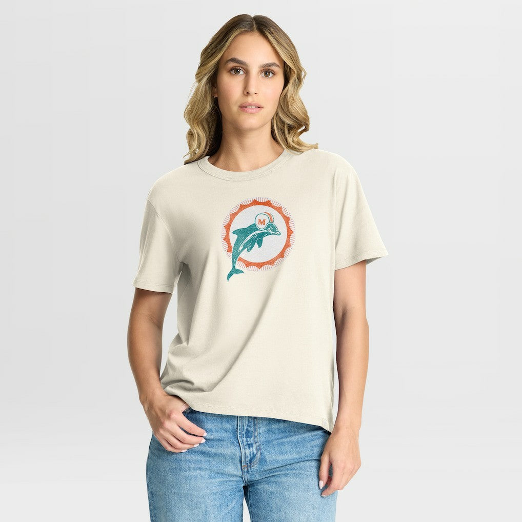 Miami Dolphins Women's Dove Legacy T-Shirt Cream | Fanatics