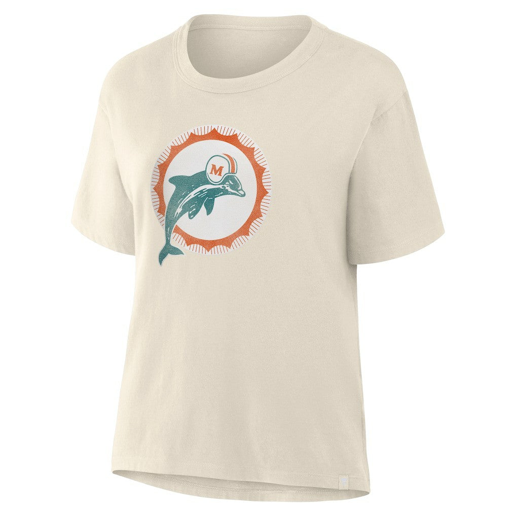 Miami Dolphins Women's Dove Legacy T-Shirt Cream | Fanatics