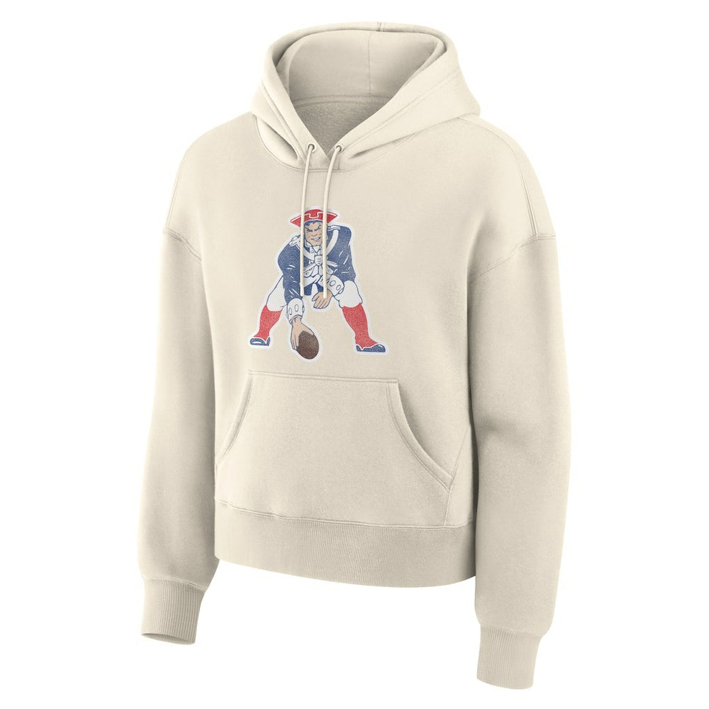 New England Patriots Women's Dove Legacy Pullover Hoodie Cream | Fanatics