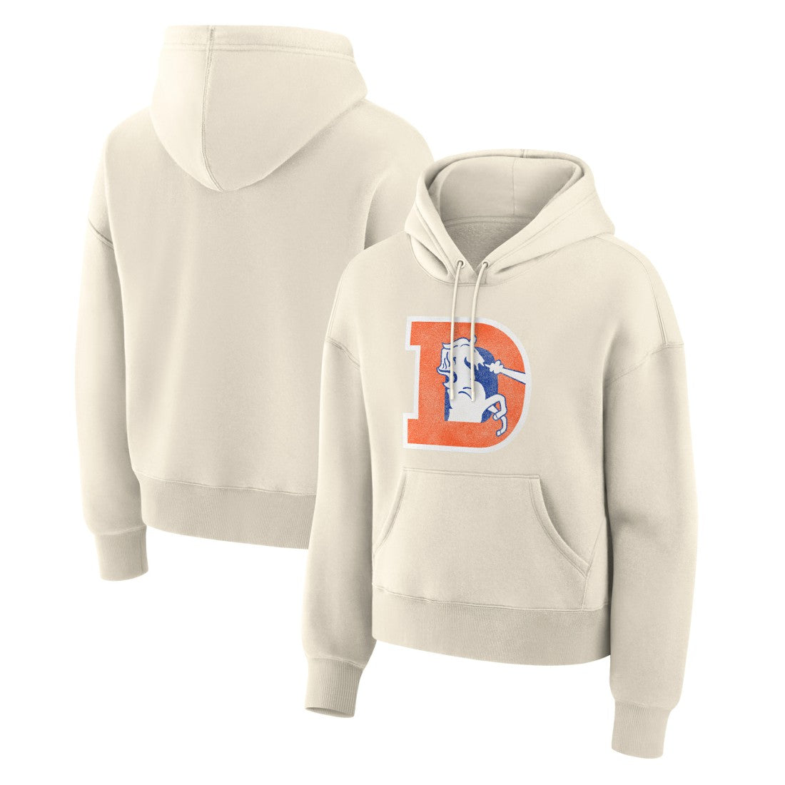 Denver Broncos Women's Dove Legacy Pullover Hoodie Cream | Fanatics