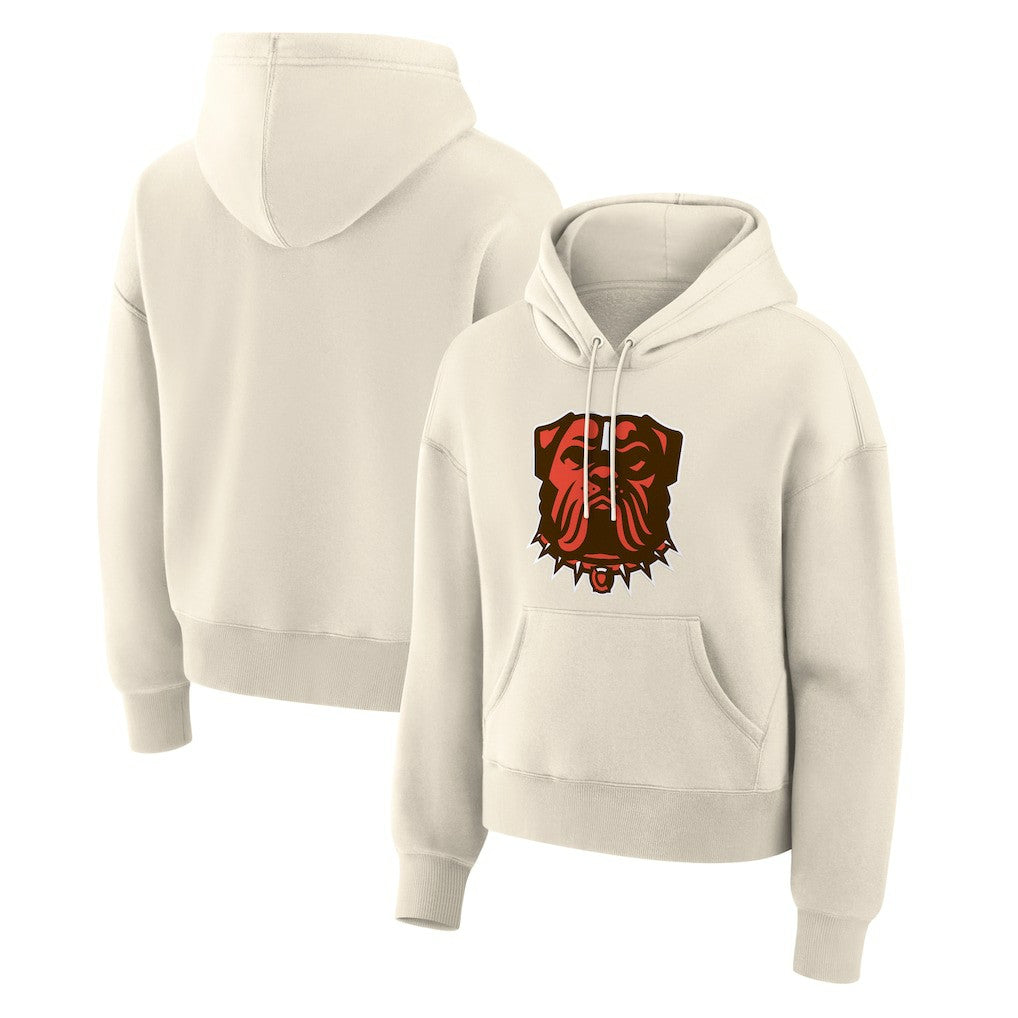 Cleveland Browns Women's Dove Legacy Pullover Hoodie Cream | Fanatics