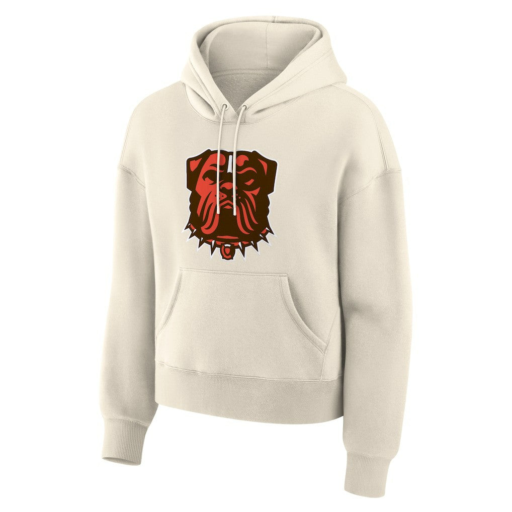 Cleveland Browns Women's Dove Legacy Pullover Hoodie Cream | Fanatics