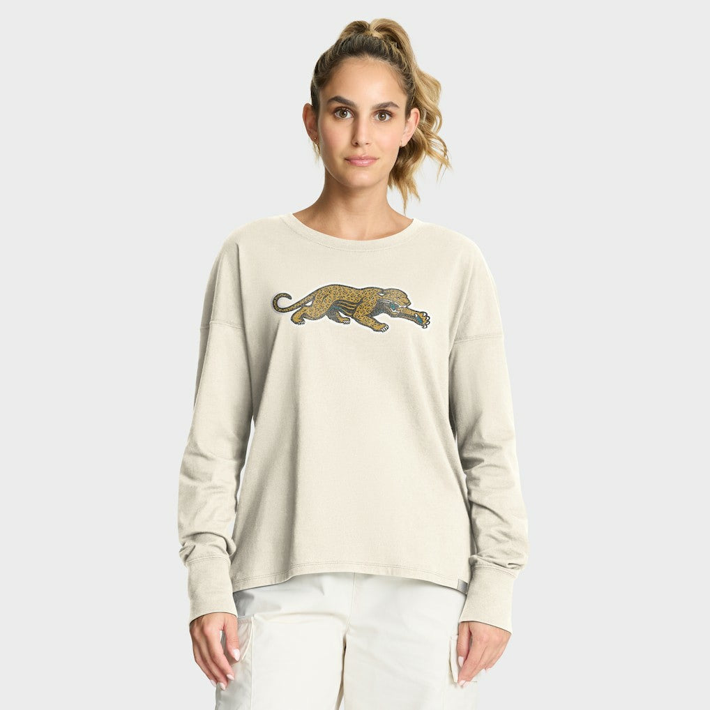 Jacksonville Jaguars Women's Dove Legacy Long Sleeve T-Shirt Cream | Fanatics