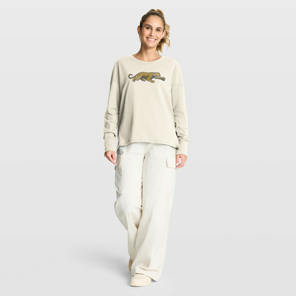 Jacksonville Jaguars Women's Dove Legacy Long Sleeve T-Shirt Cream | Fanatics