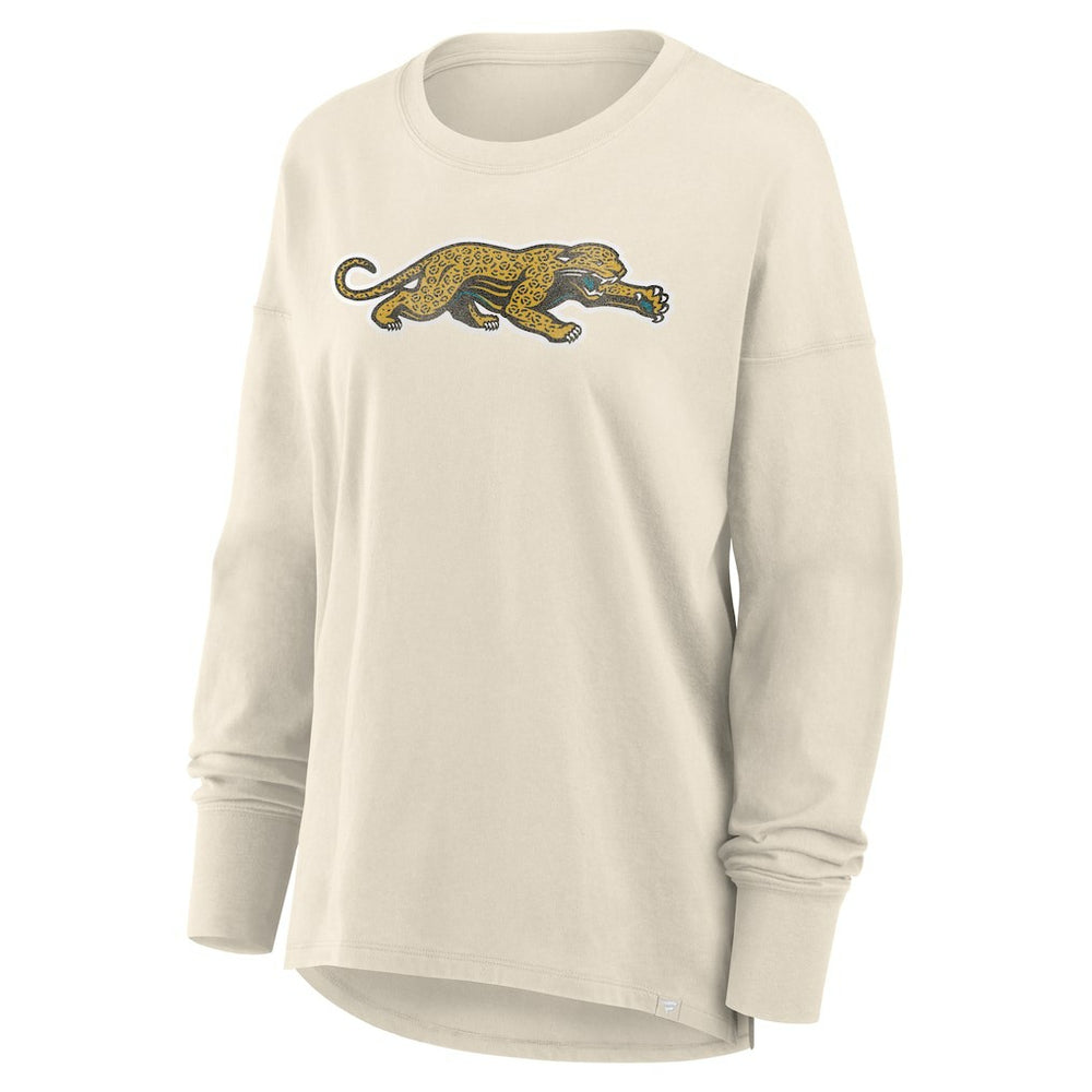 Jacksonville Jaguars Women's Dove Legacy Long Sleeve T-Shirt Cream | Fanatics