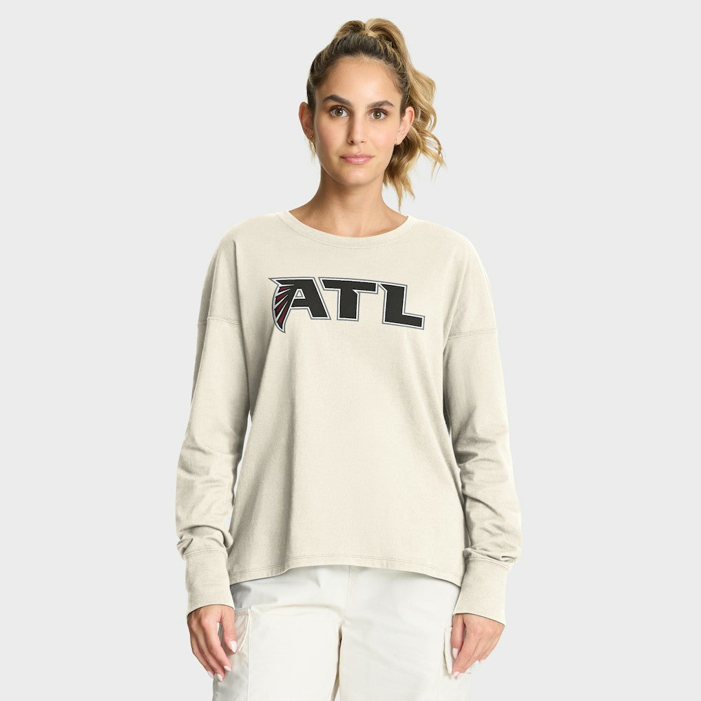 Atlanta Falcons Women's Dove Legacy Long Sleeve T-Shirt Cream | Fanatics