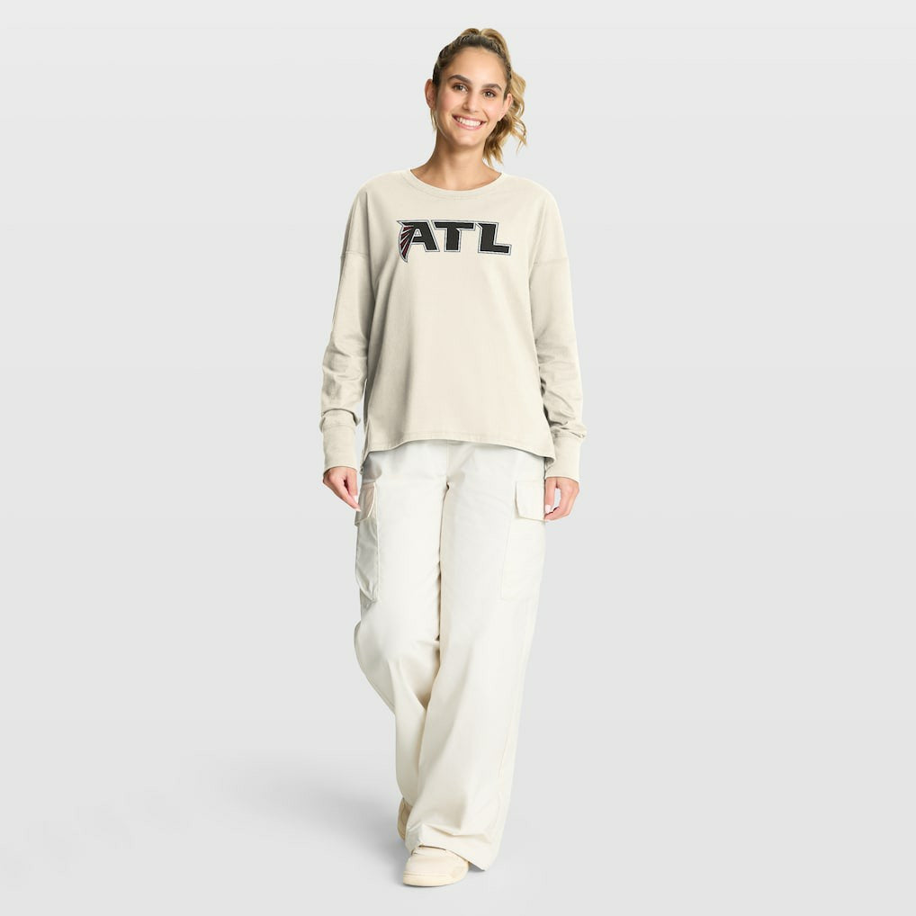Atlanta Falcons Women's Dove Legacy Long Sleeve T-Shirt Cream | Fanatics