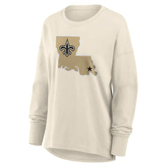 New Orleans Saints Women's Dove Legacy Long Sleeve T-Shirt Cream | Fanatics