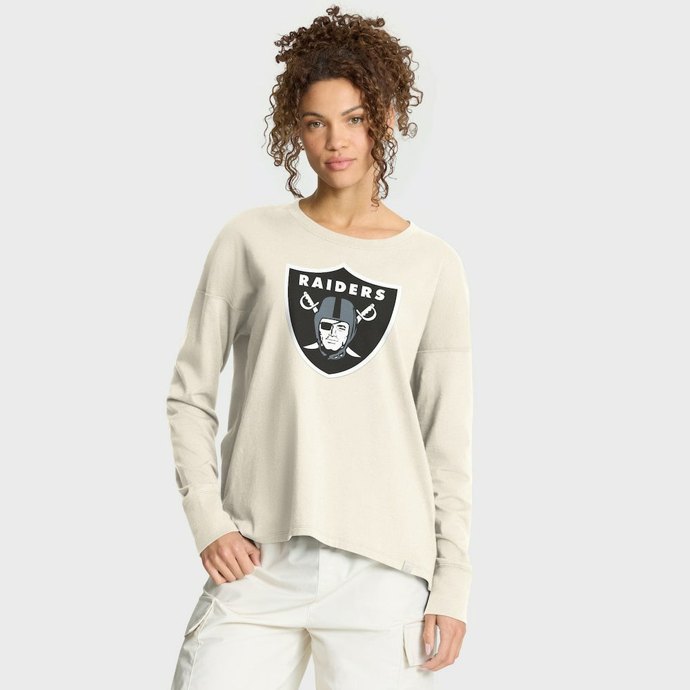 Las Vegas Raiders Women's Dove Legacy Long Sleeve T-Shirt Cream | Fanatics