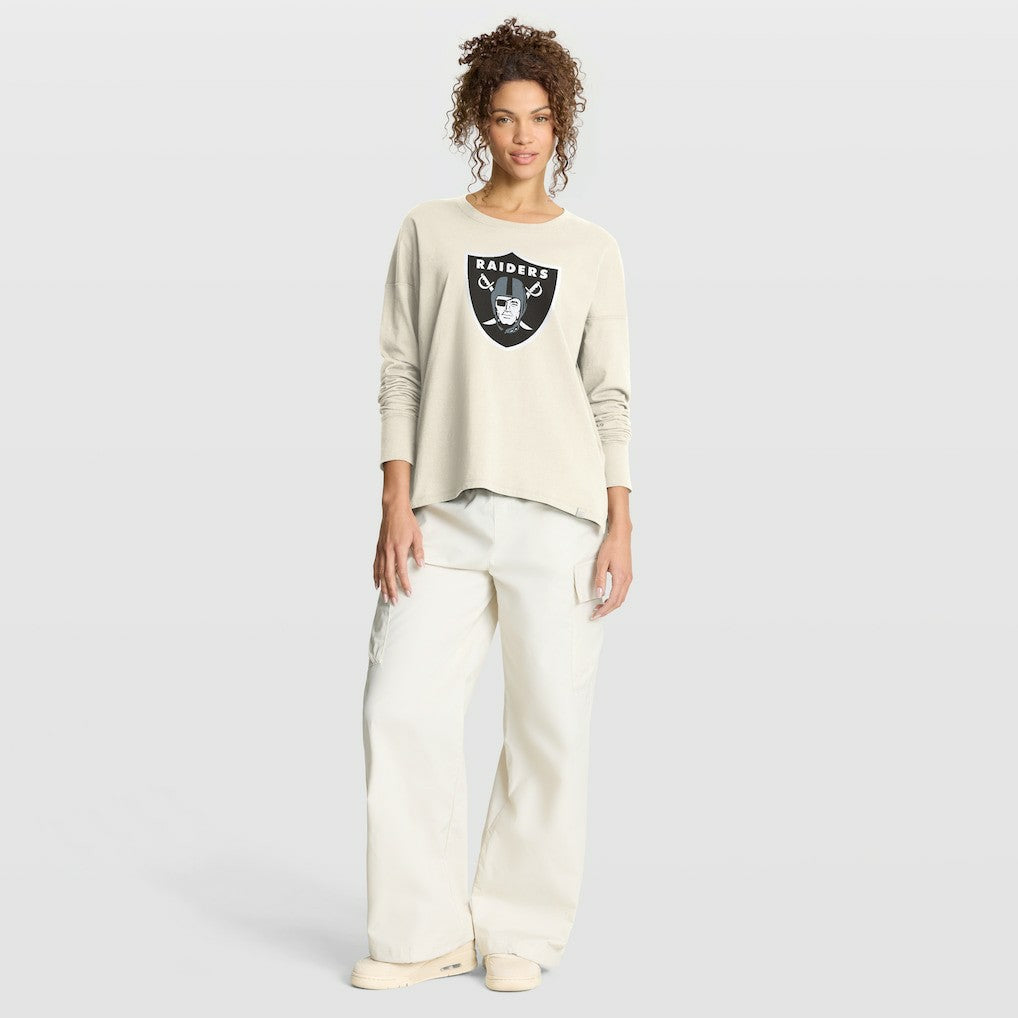 Las Vegas Raiders Women's Dove Legacy Long Sleeve T-Shirt Cream | Fanatics