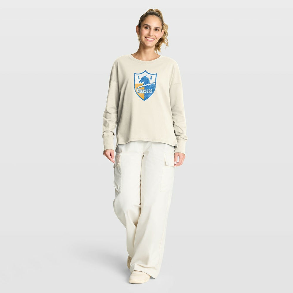Los Angeles Chargers Women's Dove Legacy Long Sleeve T-Shirt Cream | Fanatics