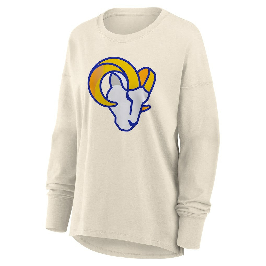 Los Angeles Rams Women's Dove Legacy Long Sleeve T-Shirt Cream | Fanatics