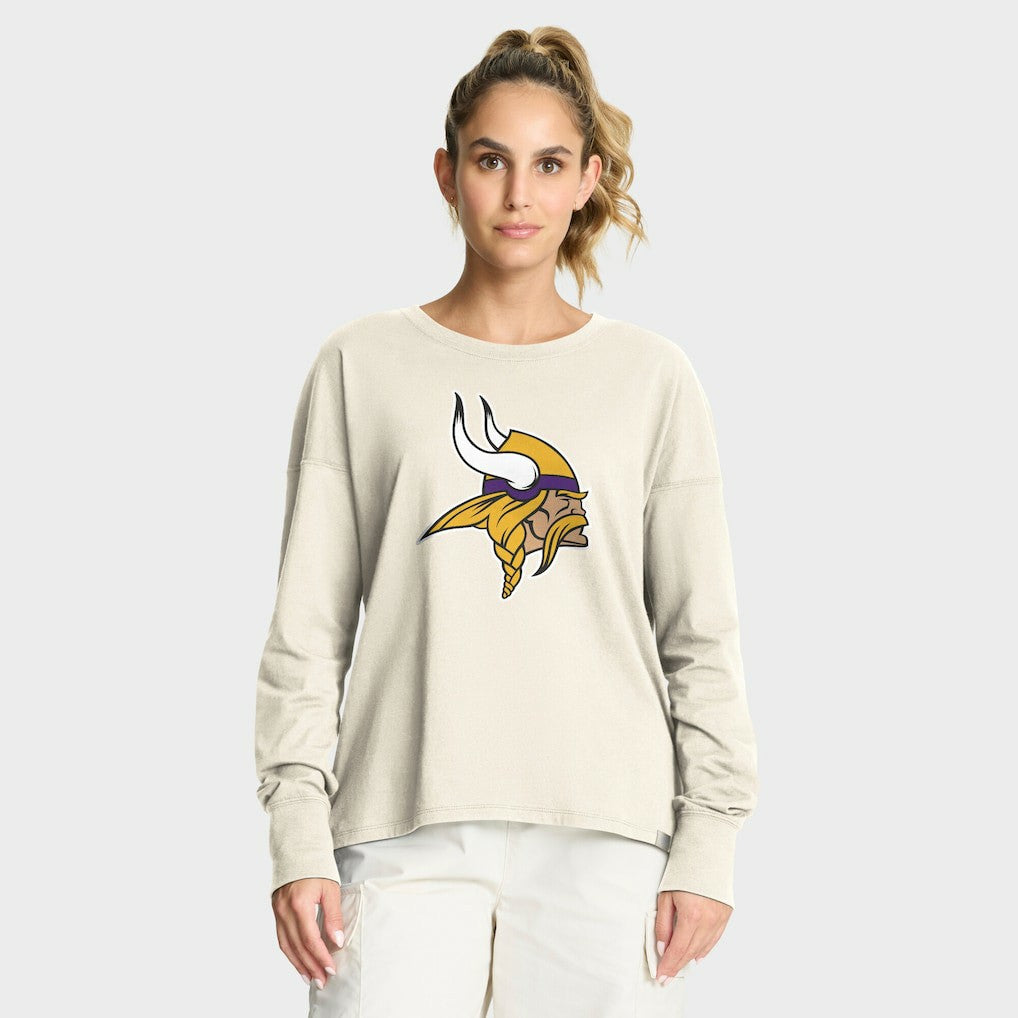 Minnesota Vikings Women's Dove Legacy Long Sleeve T-Shirt Cream | Fanatics