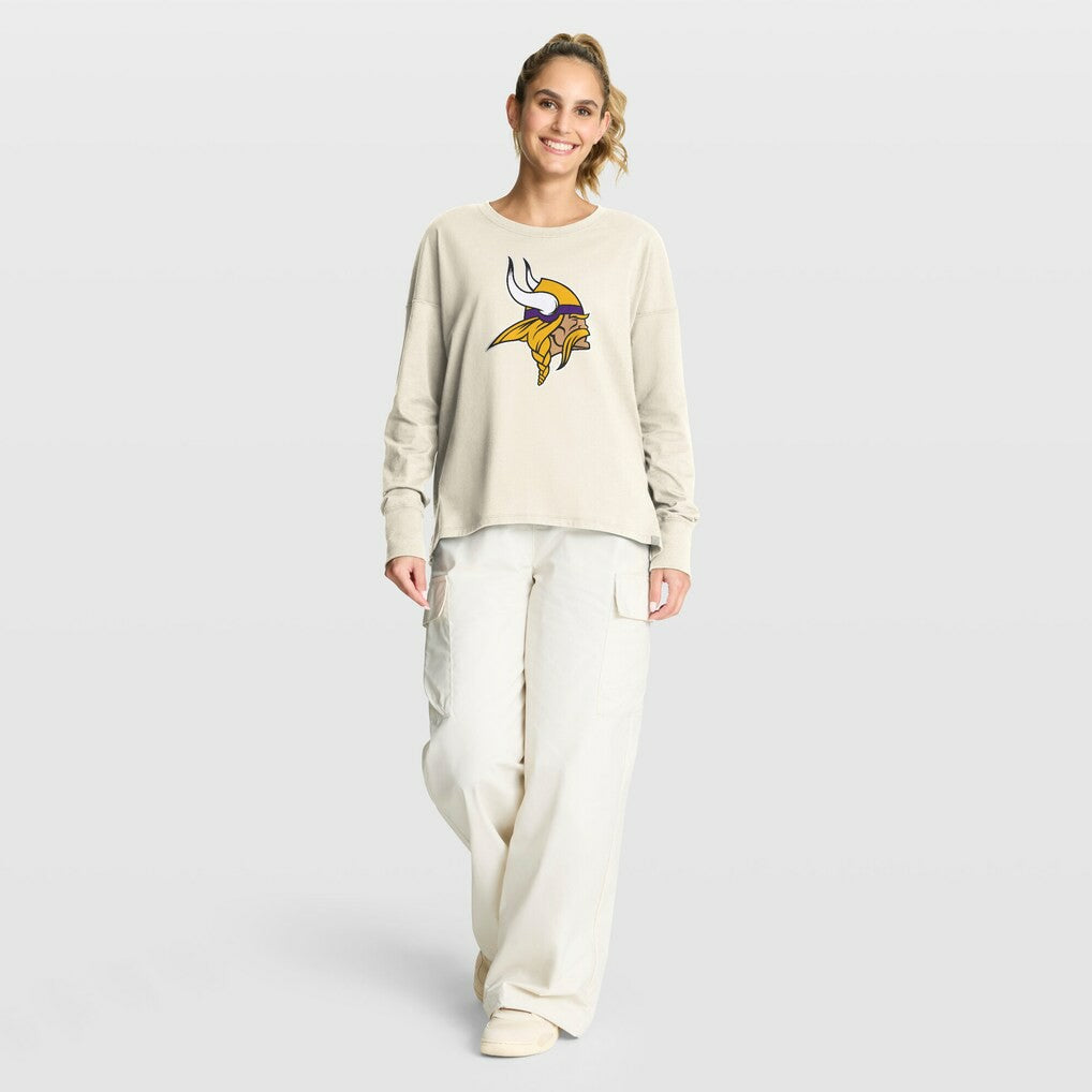 Minnesota Vikings Women's Dove Legacy Long Sleeve T-Shirt Cream | Fanatics
