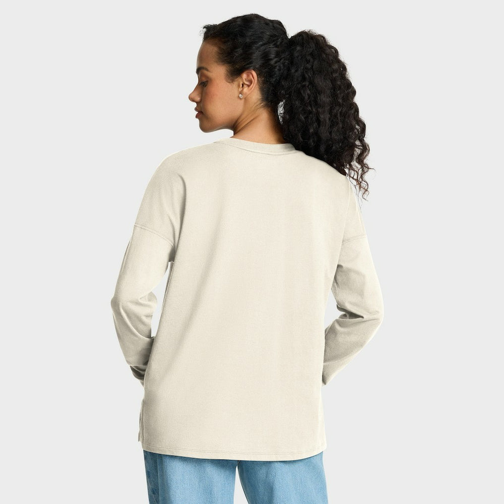 New England Patriots Women's Dove Legacy Long Sleeve T-Shirt Cream | Fanatics