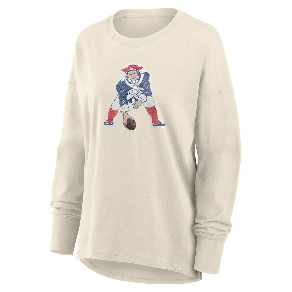 New England Patriots Women's Dove Legacy Long Sleeve T-Shirt Cream | Fanatics