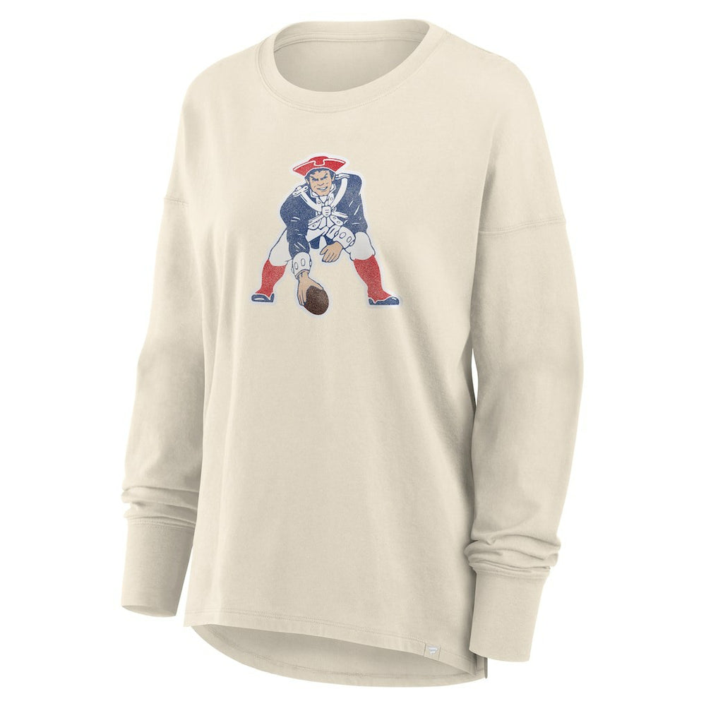 New England Patriots Women's Dove Legacy Long Sleeve T-Shirt Cream | Fanatics