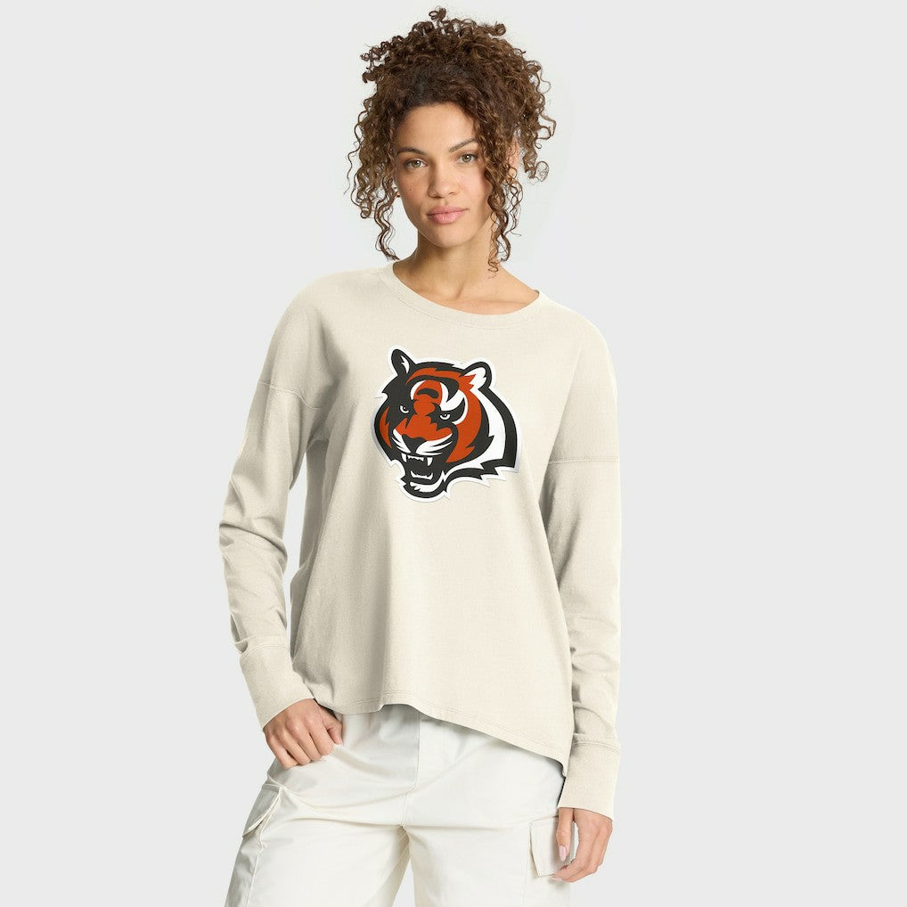 Cincinnati Bengals Women's Dove Legacy Long Sleeve T-Shirt Cream | Fanatics
