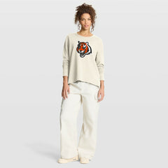 Cincinnati Bengals Women's Dove Legacy Long Sleeve T-Shirt Cream | Fanatics