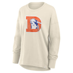 Denver Broncos Women's Dove Legacy Long Sleeve T-Shirt Cream | Fanatics