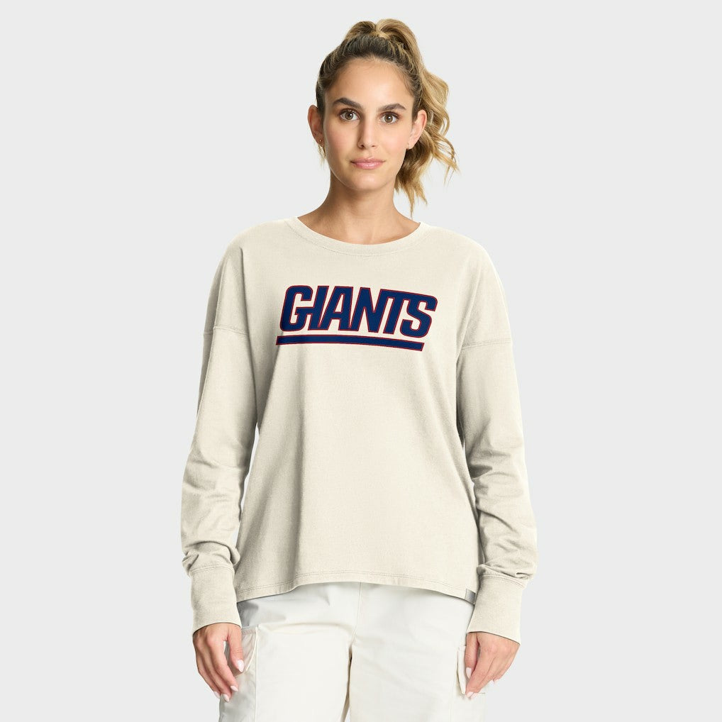 New York Giants Women's Dove Legacy Long Sleeve T-Shirt Cream | Fanatics