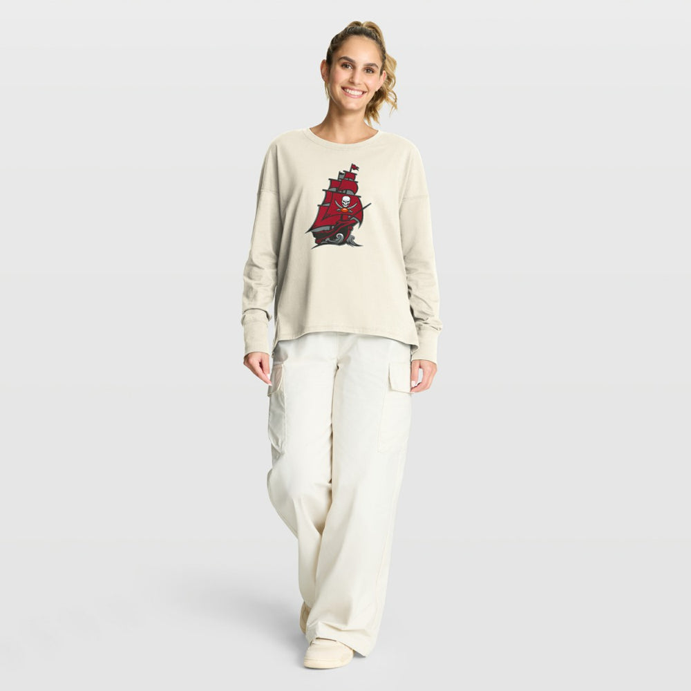 Tampa Bay Buccaneers Women's Dove Legacy Long Sleeve T-Shirt Cream | Fanatics