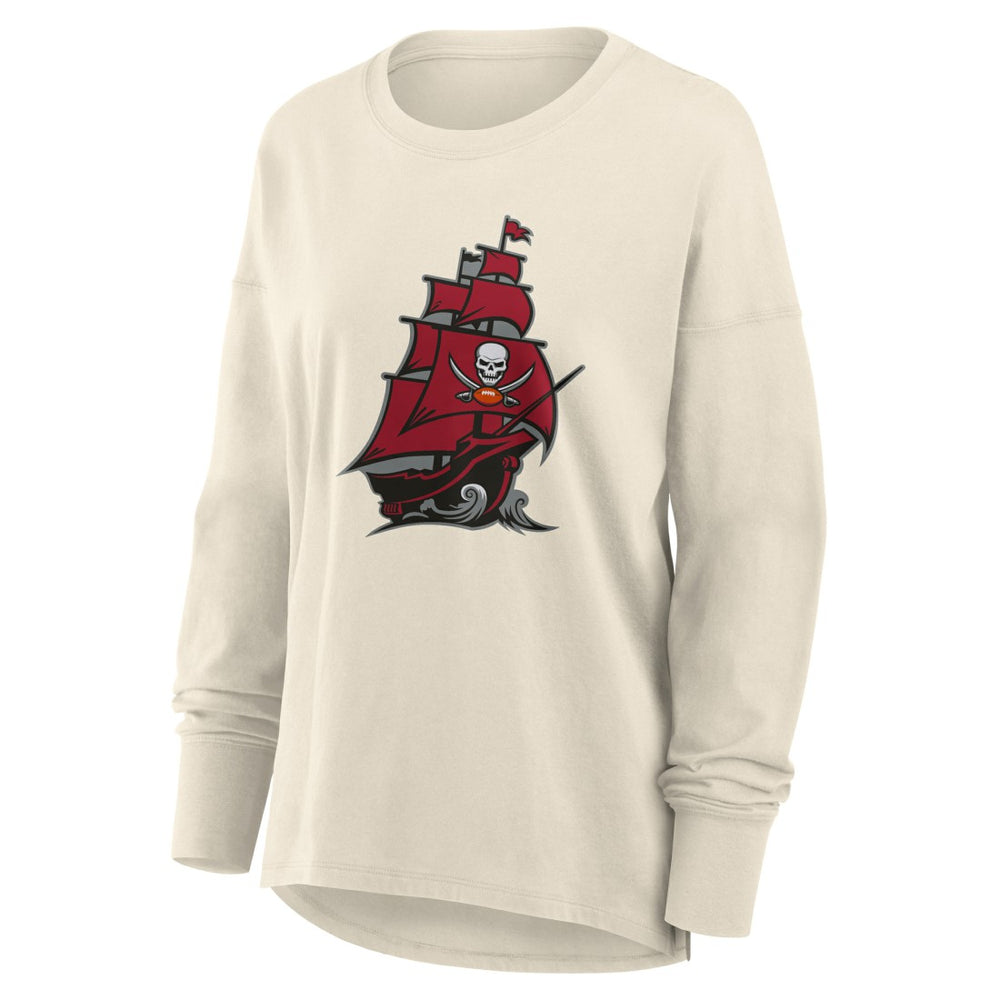 Tampa Bay Buccaneers Women's Dove Legacy Long Sleeve T-Shirt Cream | Fanatics