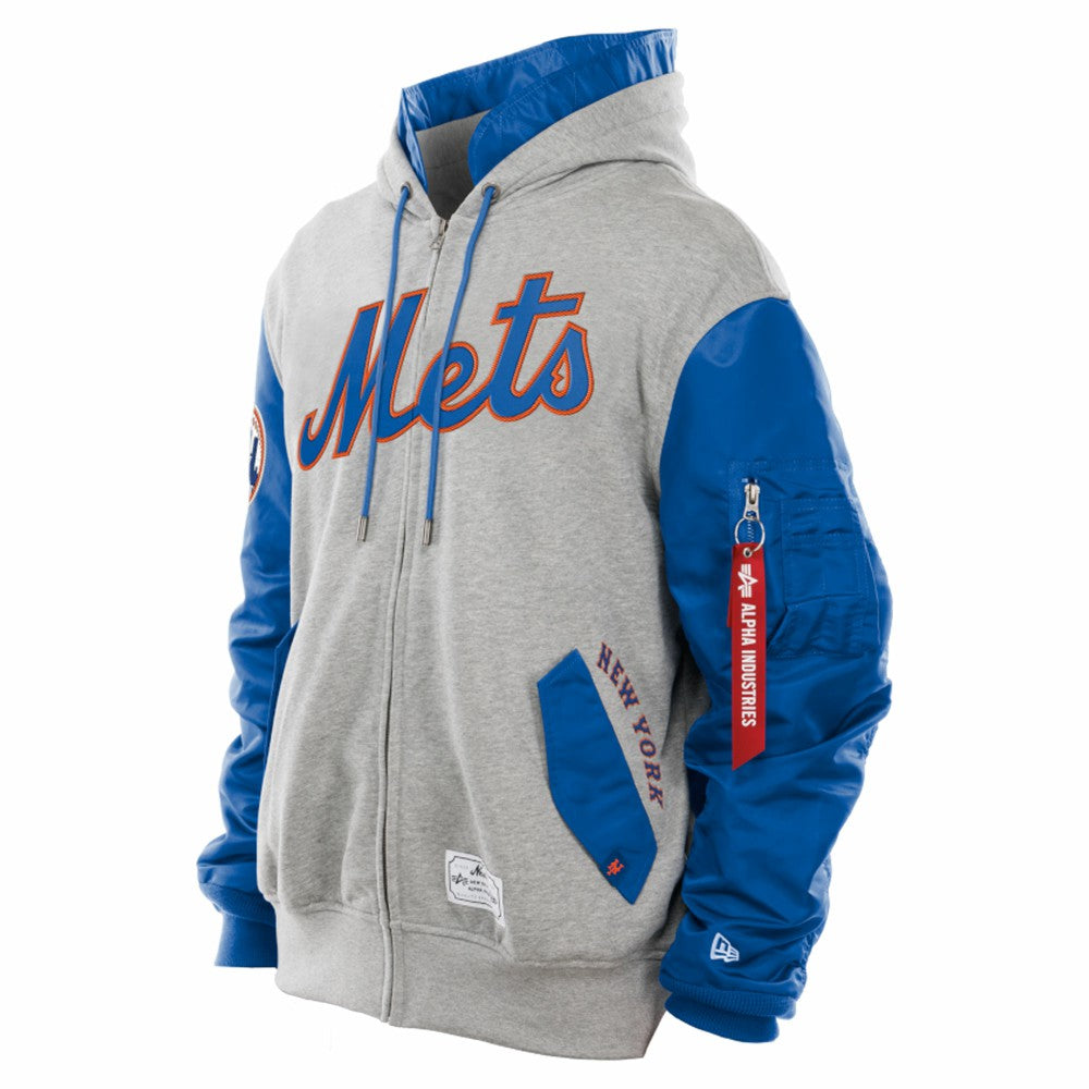 New York Mets New Era x Alpha Industries MA-1 Full-Zip Hoodie Jacket - MLB
