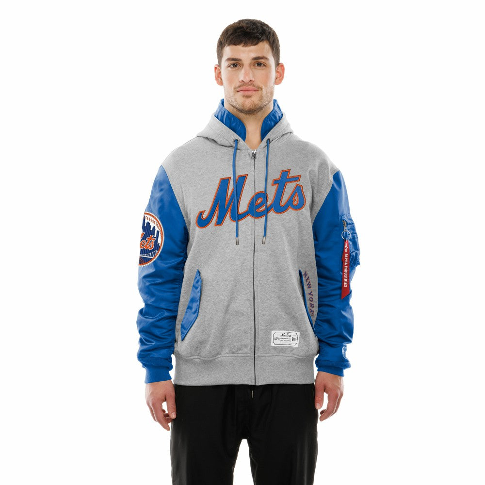 New York Mets New Era x Alpha Industries MA-1 Full-Zip Hoodie Jacket - MLB